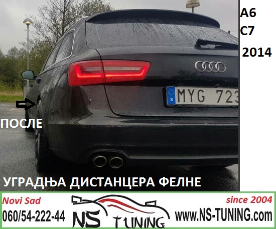 a6 c7 karavan distanceri felne 5x112 20mm srafovi 14x1.5 produzeni sigurnosni ugradnja novi sad tuning
